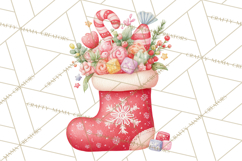Christmas Stockings Clipart PNG, Cute Whimsical Holiday Product Image 5
