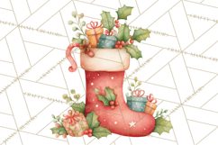 Christmas Stockings Clipart PNG, Cute Whimsical Holiday Product Image 2