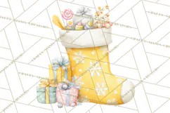 Christmas Stockings Clipart PNG, Cute Whimsical Holiday Product Image 2