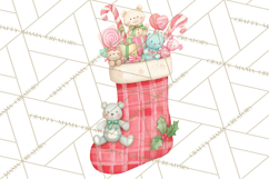 Christmas Stockings Clipart PNG, Cute Whimsical Holiday Product Image 5
