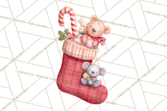Christmas Stockings Clipart PNG, Cute Whimsical Holiday Product Image 2