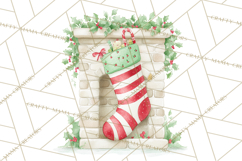 Christmas Stockings Clipart PNG, Cute Whimsical Holiday Product Image 4