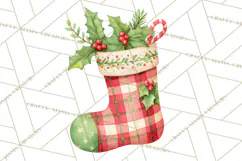 Christmas Stockings Clipart PNG, Cute Whimsical Holiday Product Image 3