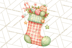 Christmas Stockings Clipart PNG, Cute Whimsical Holiday Product Image 4