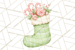 Christmas Stockings Clipart PNG, Cute Whimsical Holiday Product Image 5