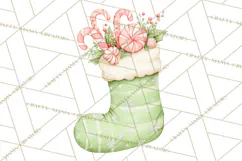 Christmas Stockings Clipart PNG, Cute Whimsical Holiday Product Image 5