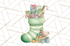 Christmas Stockings Clipart PNG, Cute Whimsical Holiday Product Image 2
