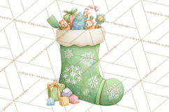 Christmas Stockings Clipart PNG, Cute Whimsical Holiday Product Image 4