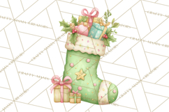 Christmas Stockings Clipart PNG, Cute Whimsical Holiday Product Image 4