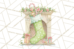 Christmas Stockings Clipart PNG, Cute Whimsical Holiday Product Image 2