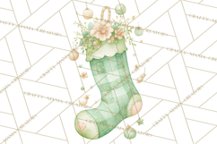 Christmas Stockings Clipart PNG, Cute Whimsical Holiday Product Image 3