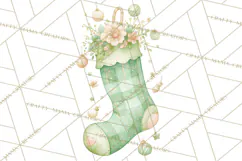 Christmas Stockings Clipart PNG, Cute Whimsical Holiday Product Image 3