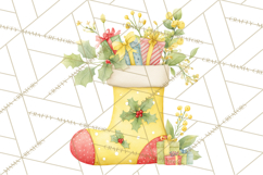 Christmas Stockings Clipart PNG, Cute Whimsical Holiday Product Image 4