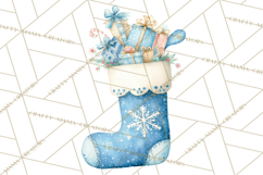 Christmas Stockings Clipart PNG, Cute Whimsical Holiday Product Image 5