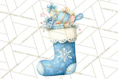 Christmas Stockings Clipart PNG, Cute Whimsical Holiday Product Image 5