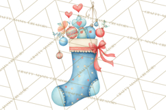 Christmas Stockings Clipart PNG, Cute Whimsical Holiday Product Image 2