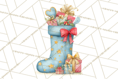 Christmas Stockings Clipart PNG, Cute Whimsical Holiday Product Image 2