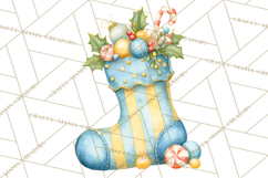 Christmas Stockings Clipart PNG, Cute Whimsical Holiday Product Image 3