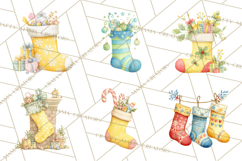 Christmas Stockings Clipart PNG, Cute Whimsical Holiday Product Image 2