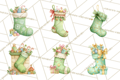 Christmas Stockings Clipart PNG, Cute Whimsical Holiday Product Image 7