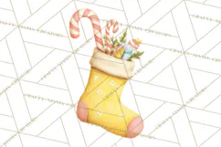 Christmas Stockings Clipart PNG, Cute Whimsical Holiday Product Image 2