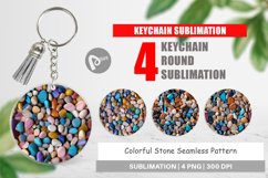 Keychain Colorful Stone Pattern Product Image 1