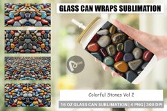 Glass Can Wraps Colorful Stones Product Image 1