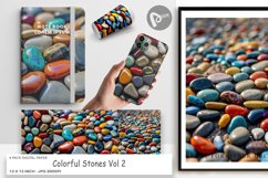 Digital Paper Colorful Stones Product Image 1
