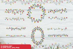 Colorful String Lights Vector Clipart Set Product Image 2