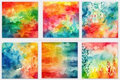 Summer Watercolor Backgrounds, Summer 15x15 Watercolor Paper Product Image 2