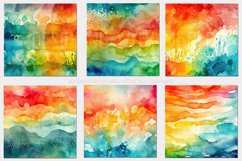 Summer Watercolor Backgrounds, Summer 15x15 Watercolor Paper Product Image 3