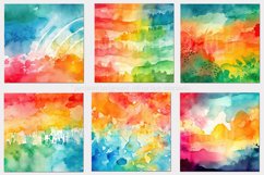 Summer Watercolor Backgrounds, Summer 15x15 Watercolor Paper Product Image 4
