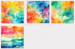 Summer Watercolor Backgrounds, Summer 15x15 Watercolor Paper Product Image 5