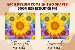 Colorful Sunflower 20Oz Tumbler Sublimation Wrap Product Image 2