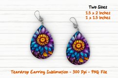 Colorful sunflower Teardrop Earring | Teardrop Earring Product Image 1