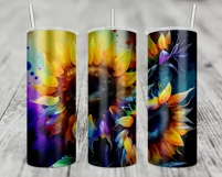Colorful Sunflowers | Summer Time | Tumbler Designs Product Image 3