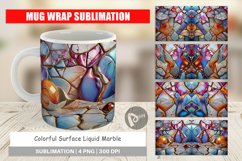 Mug Wrap Design Colorful Liquid Marble Product Image 1