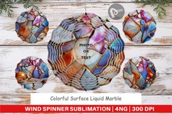 Wind Spinner Colorful Liquid Marble Product Image 1