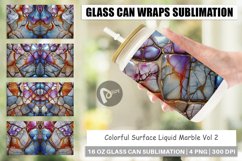 Glass Can Wraps Colorful Liquid Marble Product Image 1