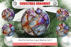 Christmas Ornaments Colorful Liquid Marble Product Image 1