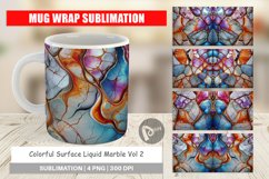 Mug Wrap Design Colorful Liquid Marble Product Image 1