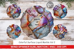 Wind Spinner Colorful Liquid Marble Product Image 1