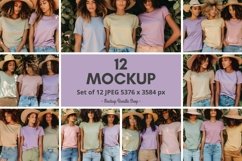 Colorful T-shirts Mockups Mockup Bundle T-shirt Mockup Set