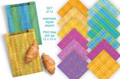 Colorful Textured Background Seamless Patterned Papers 12 PNG