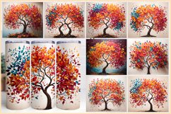 Colorful Tree With Vibrant Leaves Sublimation Tumbler Wrap Product Image 1