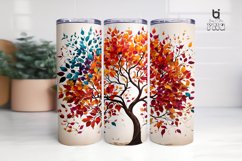 Colorful Tree With Vibrant Leaves Sublimation Tumbler Wrap Product Image 2