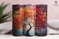 Colorful Tree With Vibrant Leaves Sublimation Tumbler Wrap Product Image 3