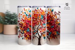 Colorful Tree With Vibrant Leaves Sublimation Tumbler Wrap Product Image 4
