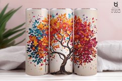 Colorful Tree With Vibrant Leaves Sublimation Tumbler Wrap Product Image 5