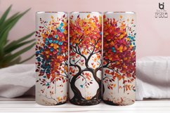 Colorful Tree With Vibrant Leaves Sublimation Tumbler Wrap Product Image 7